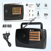 радиоприемник переносной mrm deespi re-20/308 (am/fm/sw1-2) проигрыватель, питание: 220в  фото