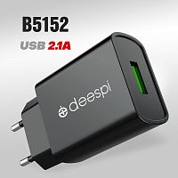 блок питания deespi ds-mr79, 5v / 2.1a , зарядное устройство с usb, черный цвет  фото