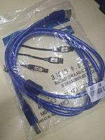кабель для принтера dl46 usb2.0 m/m с фильтром 1,5м голубой  фото